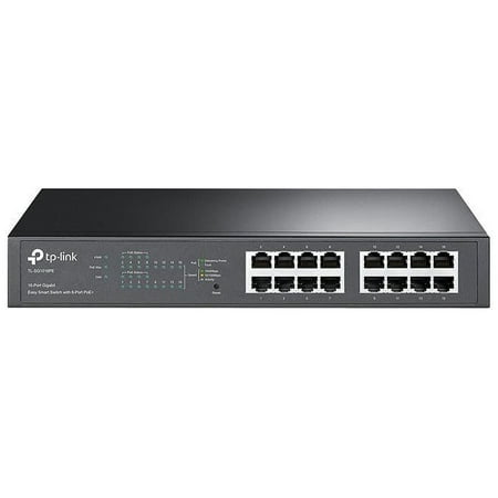 UPC: 0845973098865 | TP-Link TL-SG1016PE V3 | 16 Port Gigabit PoE Switch | Easy Smart Managed | 8 PoE+ Ports @150W | Plug & Play | Sturdy Metal w/ Shielded Ports | QoS  Vlan  IGMP & LAG | Limited Lifetime Protection