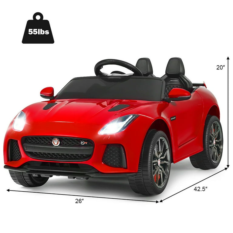 Costway 12V Licensed Jaguar F-Type SVR Kids Electric Ride On Car