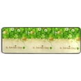 thumbnail image 5 of SKYSONIC 2'X6' St Patrick Shamrock Runner Rug with Rubber Backing, Golden Coins Clovers Non Slip Entryway Rug Runner Washable Soft Area Rug Carpet for Hallway Bedroom Kitchen Decor, 5 of 6