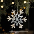 thumbnail image 5 of Christmas Clear Snowflake Pendant Snowflake Garland Feather Shape Xmas Decor for Christmas Theme Party Decor, 5 of 5
