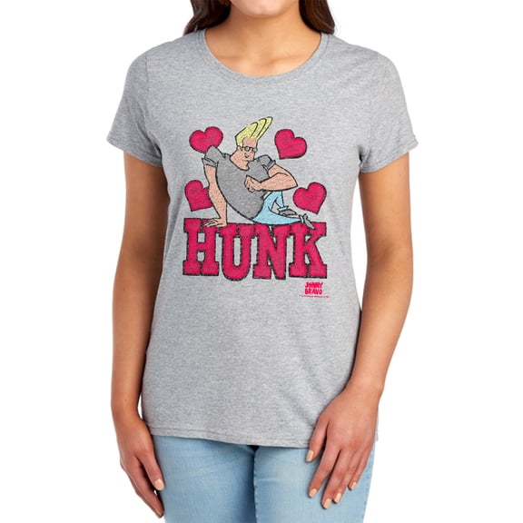 Johnny Bravo Hunk Women's T Shirt, Athletic Heather, Small