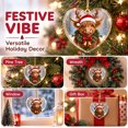 thumbnail image 4 of Tyidzon Highland Cow Christmas Ornament, Heart Shape Flat Acrylic Print for Highland Cow Lovers and Tree Decoration, 3.15 in, 4 of 7