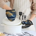 thumbnail image 6 of Rocae Golden Fantasy Landscape for Mini Oven Mitts Rubber Oven Glove, Kitchen Mittens, Cute Cooking Mitts,5.9"x5.9", 6 of 7