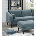 thumbnail image 4 of Living Room Classic 5pc Modular Sectional set 1x Armless Chair 2x Corner Wedge 2x Ottoman Mineral Morgan Fabric Cushion Couch, 4 of 9