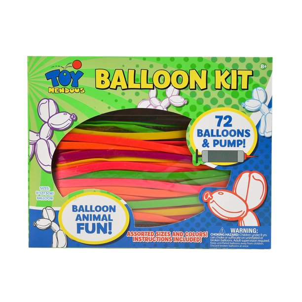 Toymendous 72 piece Animal Blow Up Balloons With Pump
