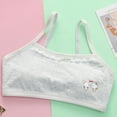 thumbnail image 4 of Gelikeya Girls Sports Bras Size 14-16 with Padding Spaghetti Straps Training Bra Soft Breathable Padded Bralette Adjustable Shoulder Undies(Tweens, Light Gray, 9-13 Years), 4 of 5