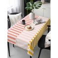 thumbnail image 6 of Colorful Stripe Table Cloth, Modern Pink Red Yellow Vertical Striped Waterproof Tablecloth for Rectangle Tables, Reusable Washable Fabric Table Cover for Restaurant Kitchen Dining Tables 60"x120", 6 of 6