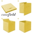 thumbnail image 6 of Casafield Set of 12 Fabric Storage Cube Bins, Yellow - 13" Collapsible Foldable Cloth Baskets for Shelves and Cubby Organizers, 6 of 7