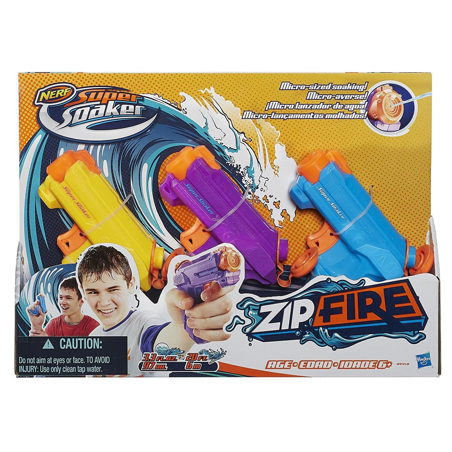Nerf Super Soaker Zipfire 3-pack Quick Fire Water Blaster Hasbro Toy 6tsnzd1 for sale online 