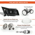 thumbnail image 5 of AKKON - For 2011 2012 2013 2014 2015 Chevy Cruze Black Projector Headlights Driver + Passenger Side Replacement, 5 of 7