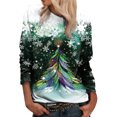 thumbnail image 2 of Chandail en Molleton de Noël pour Femmes 2023 Mode Imprimé Manches Confortable Respirant Col Rond en Solde, 2 of 5