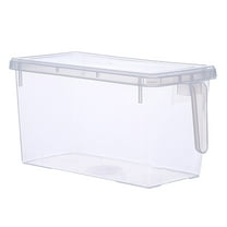 5L Clear Refrigerator Organizer with Lid & Handle | Food-Grade Stackable Storage Container for Fruits, Vegetables & Meats | Freezer & Pantry Organization