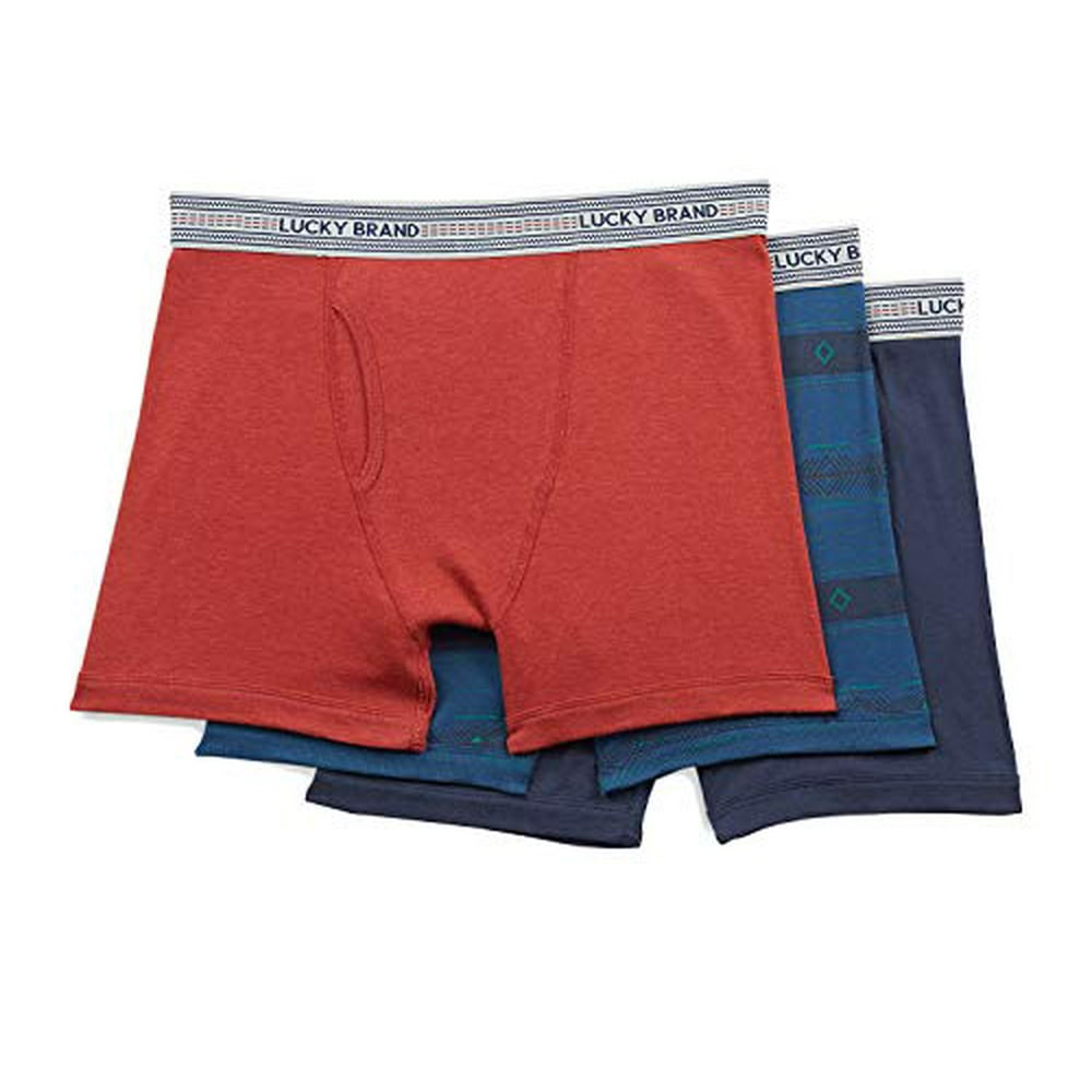Lucky Brand New Lucky Brand Men's YLB6138 3 Boxer Set Multi Print
