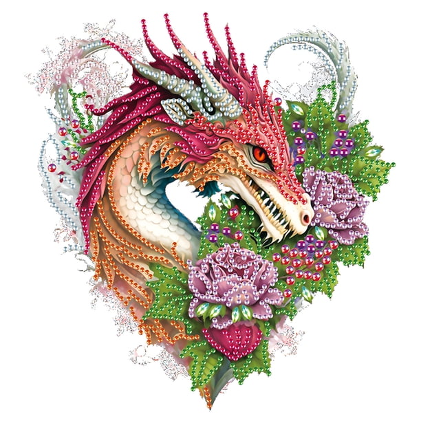 (YN122) Resina Diamante Con Forma Especial La Serie Animal Dragon Art Diamante Parcial 30*30cm