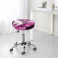 thumbnail image 4 of Picia Skull White Horse pattern Round Stool Covers Comfy Seat Covers Stretch Removable WashableChair Slipcover Round Bar Chair Cushion Cover-13 inch, 4 of 7