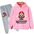 thumbnail image 1 of Super Mario Bros, 2024 Sudadera con capucha de manga larga para niños, pantalones largos, abrigo informal para niños y niñas, suéter lindo para niños, 1 of 1