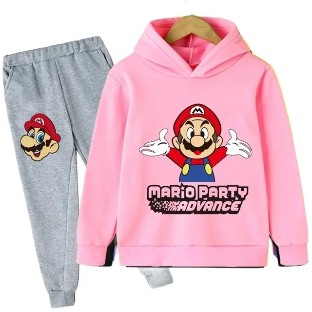 Super Mario Bros, 2024 Sudadera con capucha de manga larga para niños, pantalones largos, abrigo informal para niños y niñas, suéter lindo para niños