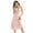 Pink, variant on Women Sleepwear Satin Nightgown Mini Slip Chemise Long Nightwear