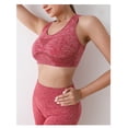 thumbnail image 1 of Ropa de yoga de cintura alta, pantalones de fitness de color melocotón, chaleco a prueba de golpes, sujetador deportivo ajustado, ropa interior, pantalones cortos de fitness, conjunto para mujer, 1 of 6