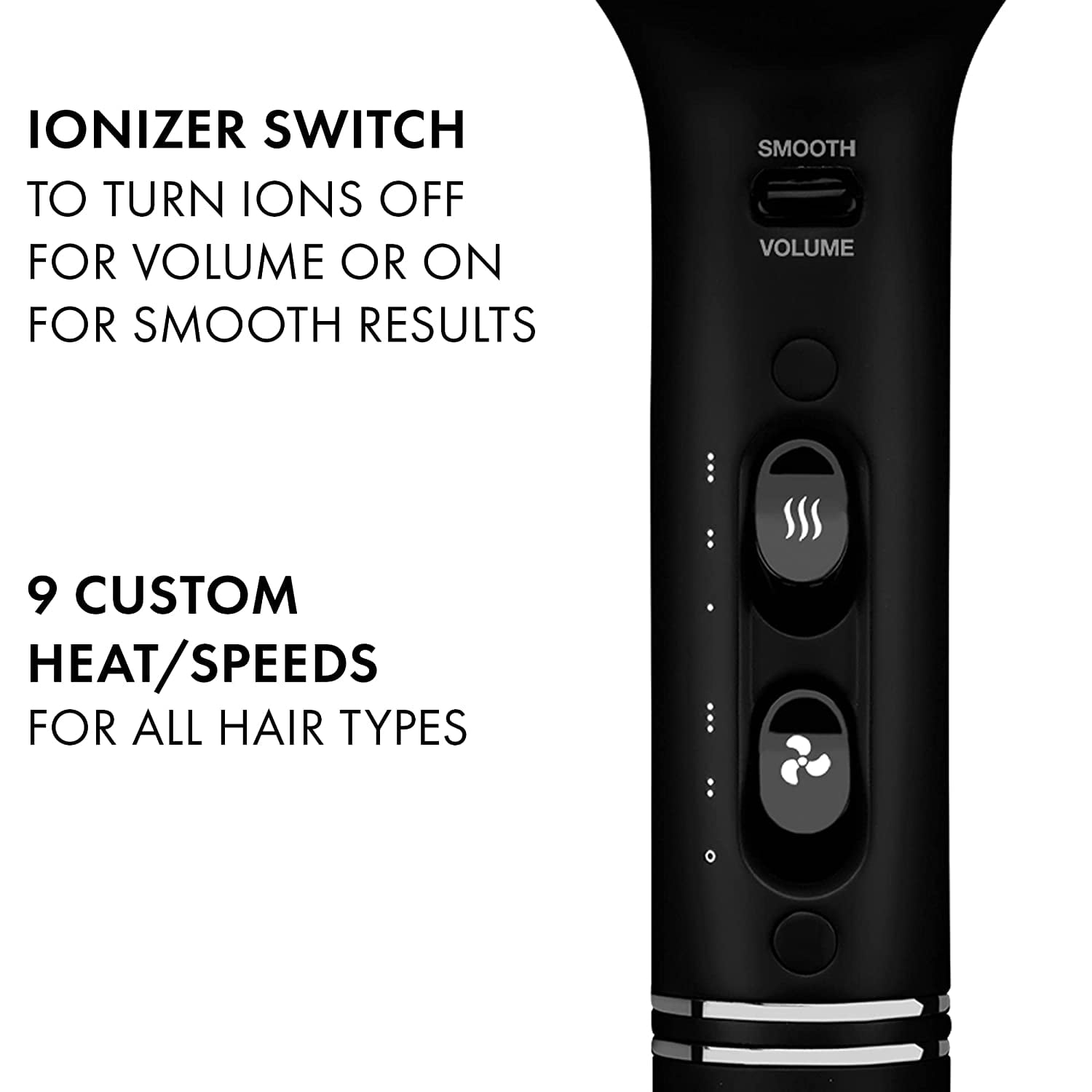 Pro Artist Black Gold 2000-Watt Ionic Hair Dryer | Ultra Powerful Airflow