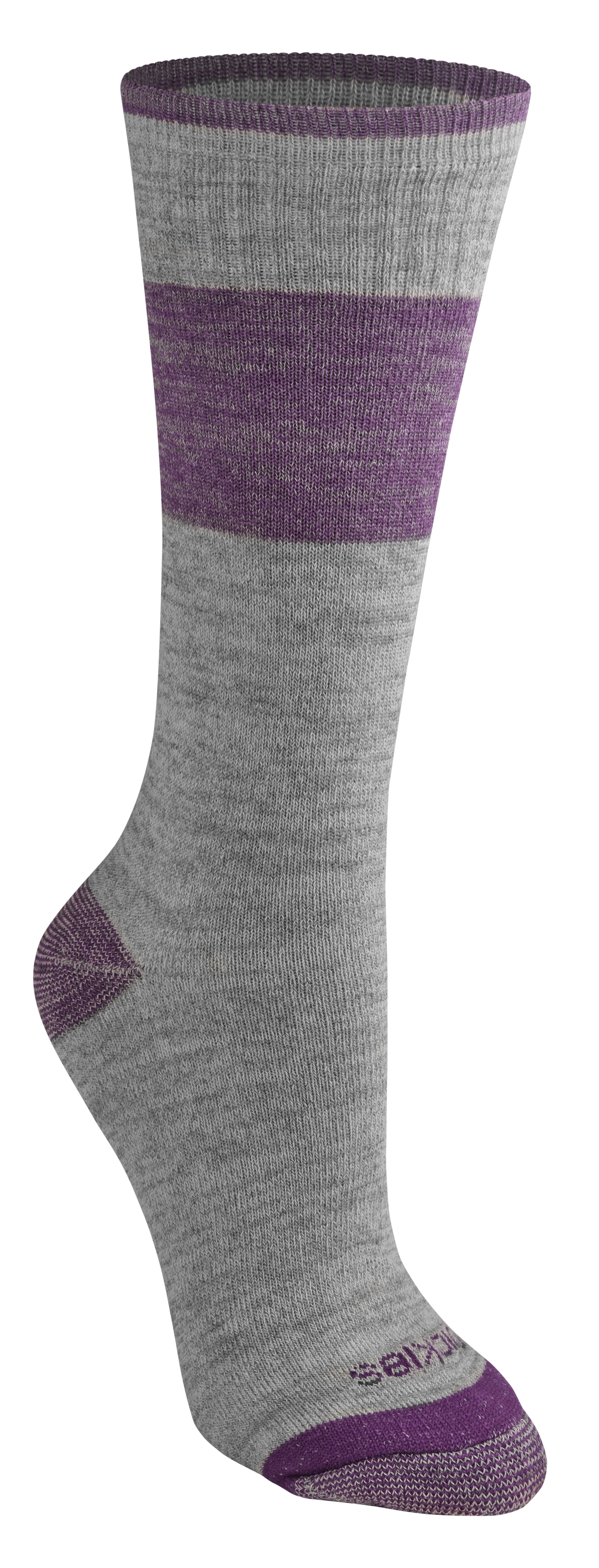 Genuine Dickies Women's Charcoal Fiber Plaid Thermal Crew Socks, 2-Pack