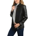 thumbnail image 4 of REED® Women's Classic Leather Jacket (Large, Black), 4 of 7