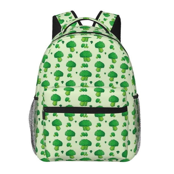 Disketp Broccoli 1 Mochila Estampada para Hombre y Mujer – Mochila Ligera Clásica con Múltiples Bolsillos para Universidad, Trabajo y Viajes-One Size