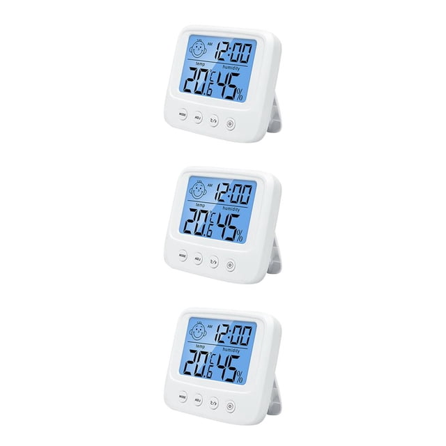 Billuyoard Higrómetro Accesorios para el hogar Termómetro LCD Medidor de humedad Datos claros Suministros para el hogar Habitación Ajustable Type1 NO1