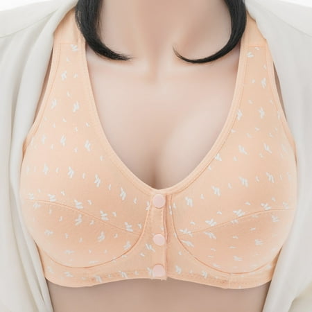 

Dezsed Women s Wirefree T-Shirt Bra Clearance Woman s Fashion Bowknot Printing Comfortable Hollow Out Bra Underwear No Rims Khaki M
