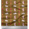 thumbnail image 1 of Soimoi Cotton Poplin Fabric Floral,Bird & Bunny Kids Printed Craft Fabric by The Yard 56 Inch Wide, 1 of 1