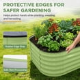 thumbnail image 4 of EAGLE PEAK 17'' Tall Outdoor Raised Garden Bed Planter, for Vegetables, Flowers, and Herbs 6 in 1 Modular Design, Olive Green, 4 of 10
