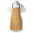 thumbnail image 4 of Floral Apron, Ornamental Blossoms and Leaves Silhouettes in Energetic Tones, Unisex Kitchen Bib with Adjustable Neck for Cooking Gardening, Adult Size, Yellow Green Coral, by Ambesonne, 4 of 4