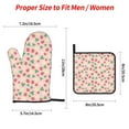 thumbnail image 2 of Sikiie Strawberry And Flowers Oven Mitts and Pot Holders, Silicone Oven Gloves, Heat Resistant Oven Mitts 4Pcs Set, 2 of 6