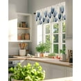 thumbnail image 3 of Blue Tulips Valances for Windows Flowers Minimalist Modern Art Linen Texture Valance Rod Pocket Light Filtering Short Window Treatments Curtains for Kitchen Bathroom Living Room Bedroom, 54 x 18 Inch, 3 of 7
