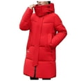 thumbnail image 2 of LYXSSBYX Jackets for Women Clearance Fashion Women's Zipper Long Sleeve Hooded Down Cotton Jacket Cotton Jacket Jacket, 2 of 9