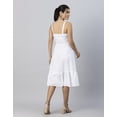 thumbnail image 3 of Moomaya Womens Solid Sleeveless Dress, Knee Length Cotton Dress, 3 of 8