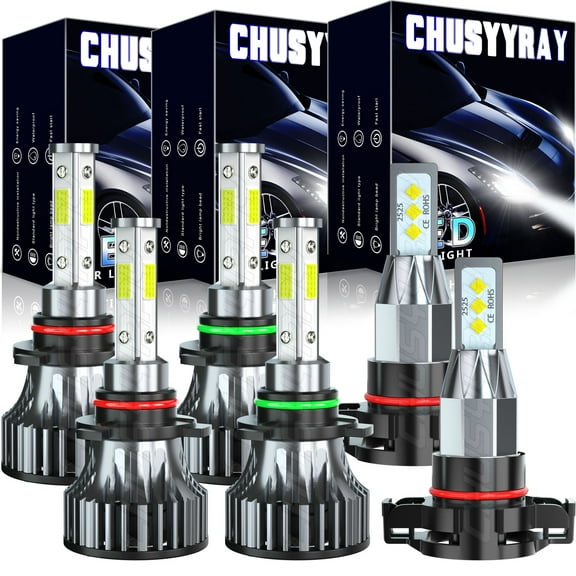 For GMC Sierra 1500 2500 3500 2007-2014 6x LED Headlight Bulb High Low Beam   Fog Light