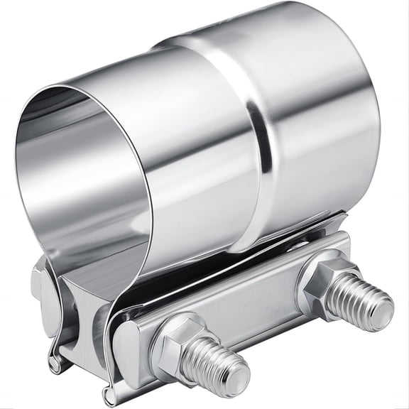 Exhaust Pipe Clamp 2.5 Inch - Lap Exhaust Band Clamp - Stainless Steel, Easy to Install, Strong Sealing