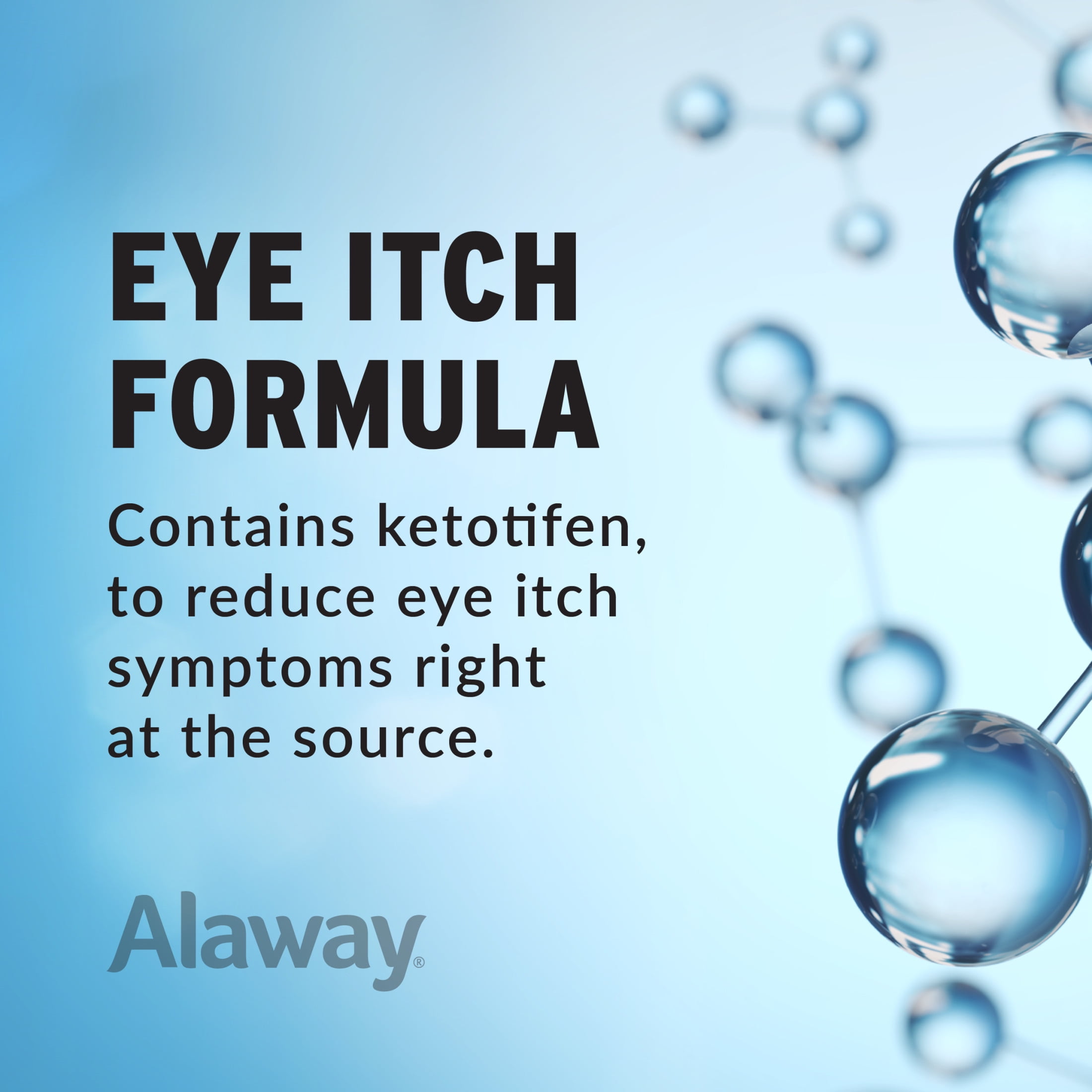 Alaway Allergy Eye Drops for Dry Itchy Eyes with Antihistamine that Works in Minutes, 0.34 fl oz