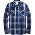 thumbnail image 1 of Levi's Marled Work Button Up Shirt para hombre, azul, mediano Levis Botones al frente, 1 of 2