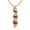 Yellow Plated Silver, variant on 0.41 Cts Round Ruby Glass Filled Wrapped Three Stone 925 Sterling Silver Women Spiral Wedding Necklace