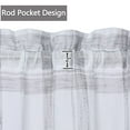 thumbnail image 3 of HA-EMORE Buffalo Plaid Tier Curtains Gingham Pattern Rod Pocket Short Window Curtains for Kitchen Cafe Curtains Half Window Bathroom Window Curtains, 3 of 9