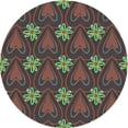 thumbnail image 1 of Ahgly Company Machine Washable Indoor Round Transitional Hazel Green Area Rugs, 7' Round, 1 of 7