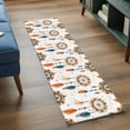 thumbnail image 3 of 2'x6' Rug Runners for Hallways Kitchen, Boho Geometric Non Slip Entryway Beside Floor Carpet Runner, Ethnic Feathers Patterns Retro Farmhouse Washable Laundry Room Bedroom Throw Rugs Mat, 3 of 8