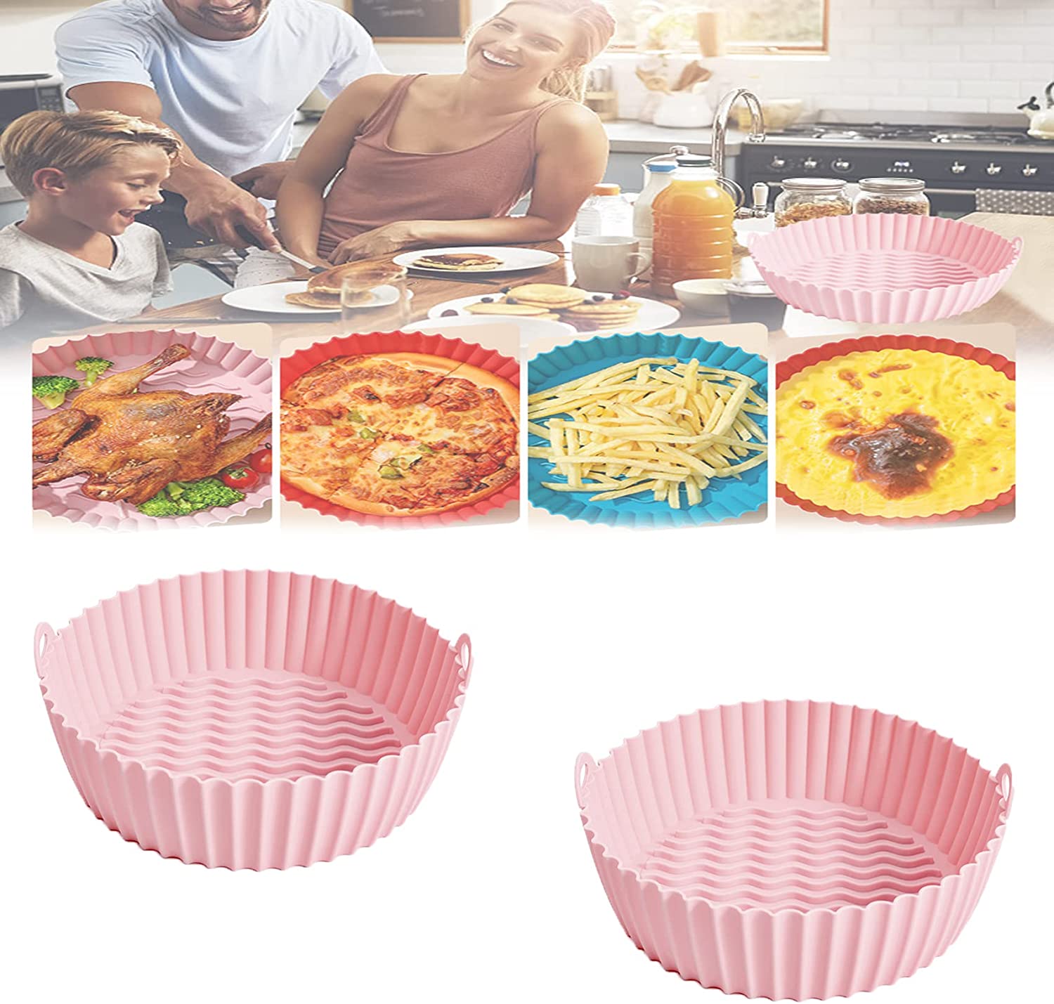 Air Fryer Silicone Sheet Pan Reusable Fryer Accessory Pad Air Fryer