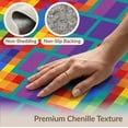 thumbnail image 6 of ODIKA 6'x9' Washable Area Rug Non-Slip, Chair-Friendly, Bedside Geometric Checkerboard Multi Block Contrast Hopscotch for Dining Room, Under Table, Office Décor, 6 of 7