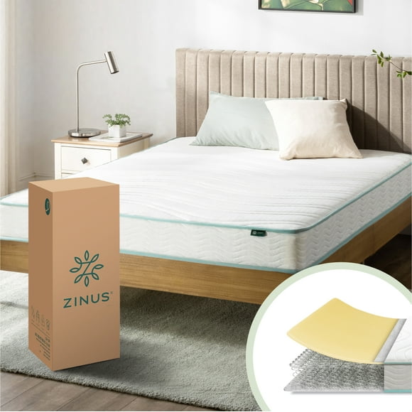 Colchón Individual Zinus Bonnel de Resortes de 15 cm para todas las edades. Colchón en Caja.