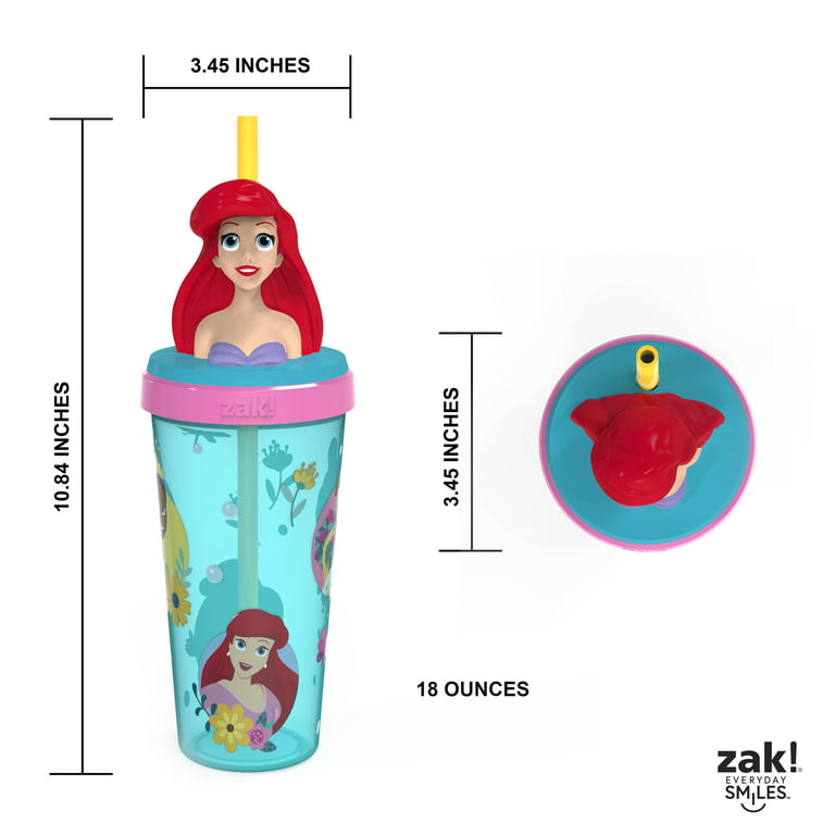 Zak Designs Minecraft 18 oz. Plastic Tumbler with Straw and Sculpted Lid,  Creeper 
