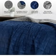 thumbnail image 5 of YnM Cooling Bamboo & Cozy Velvet Weighted Blankets (Dual-Sided)—Smallest Compartments with Premium Glass Beads（60"x80" 20lbs, Reversible Heavy Blanket for One Person(~240lb) Use on Queen/King Bed, 5 of 5
