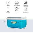 thumbnail image 2 of Pinnacle Portable Picnic Cooler 4.5 L Hard Insulated Coolbox with Handle – Blue, 2 of 6
